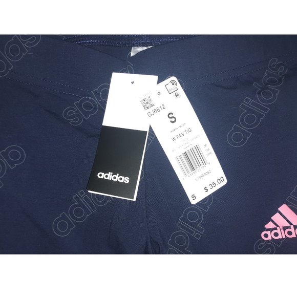 *NWT* ADIDAS Navy Blue Logo Legging - Picture 6 of 6
